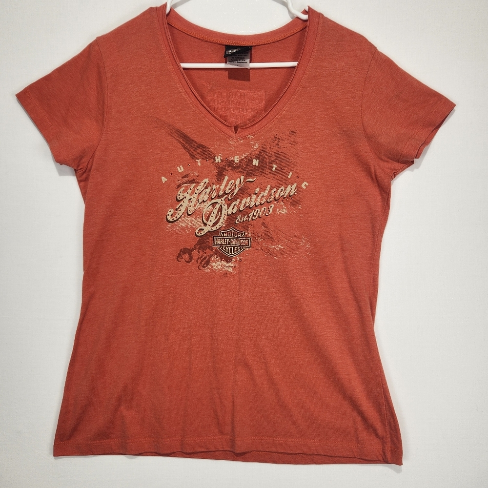 Harley-Davidson Women's Short Sleeve Tee in Rust Arizona Size L